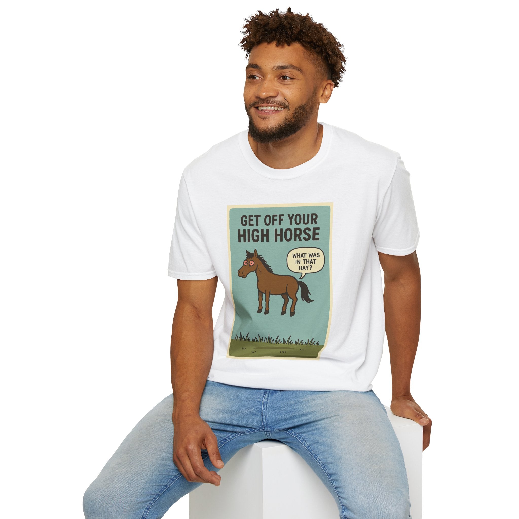 Get Off Your High Horse Unisex Softstyle T-Shirt