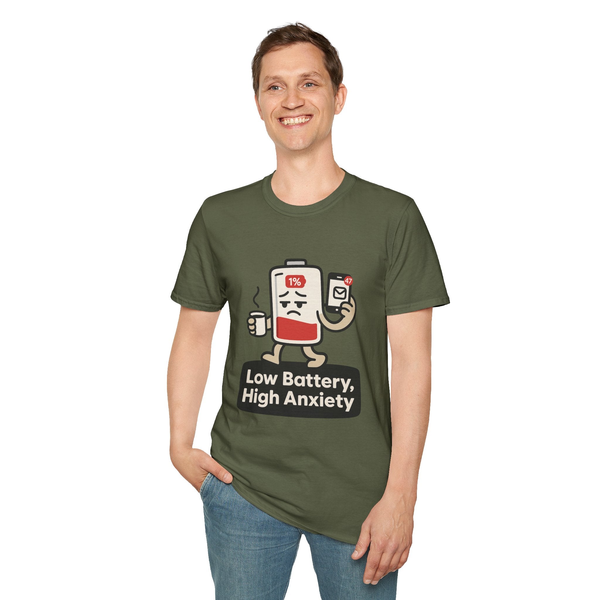 Low Battery, High Anxiety T-Shirt