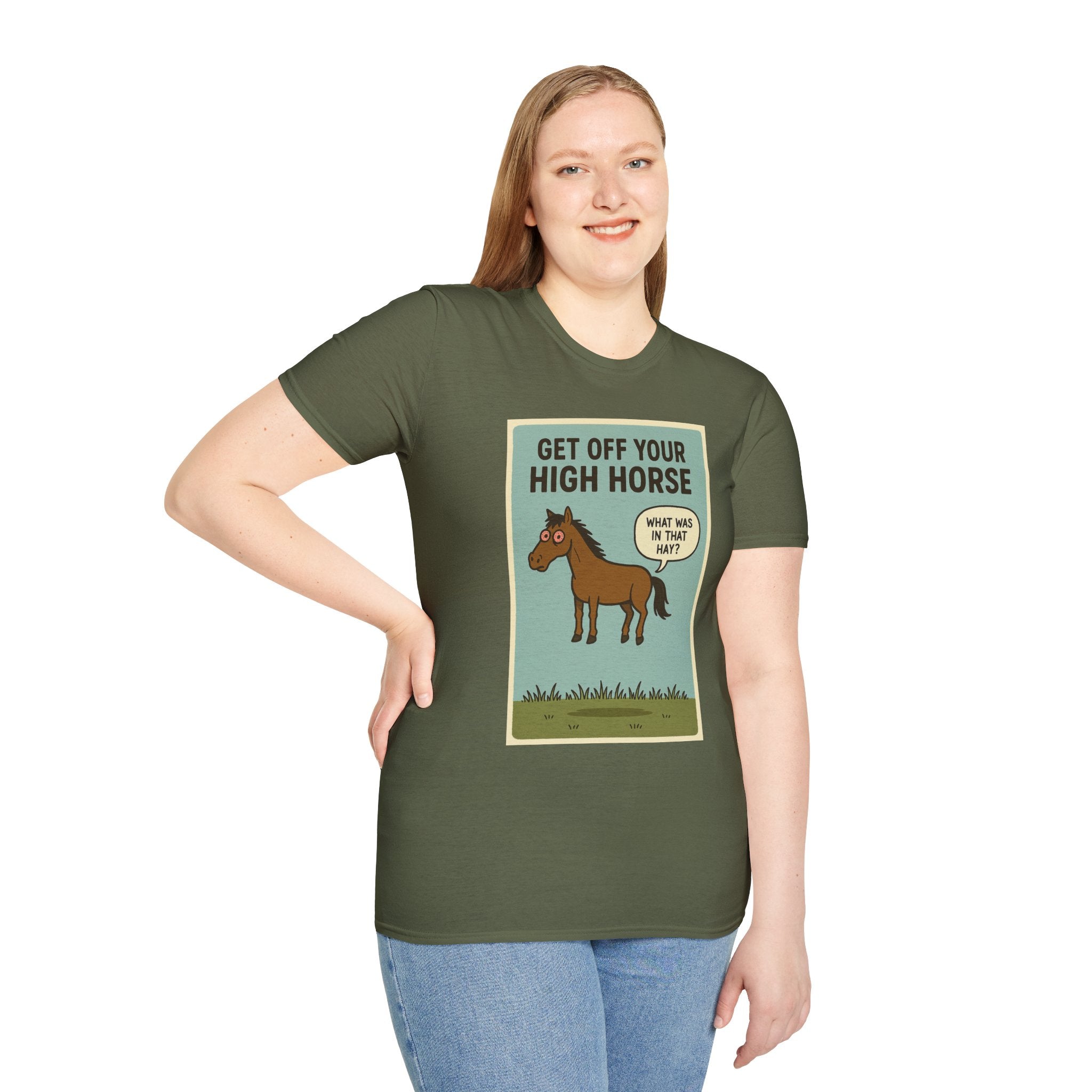 Get Off Your High Horse Unisex Softstyle T-Shirt