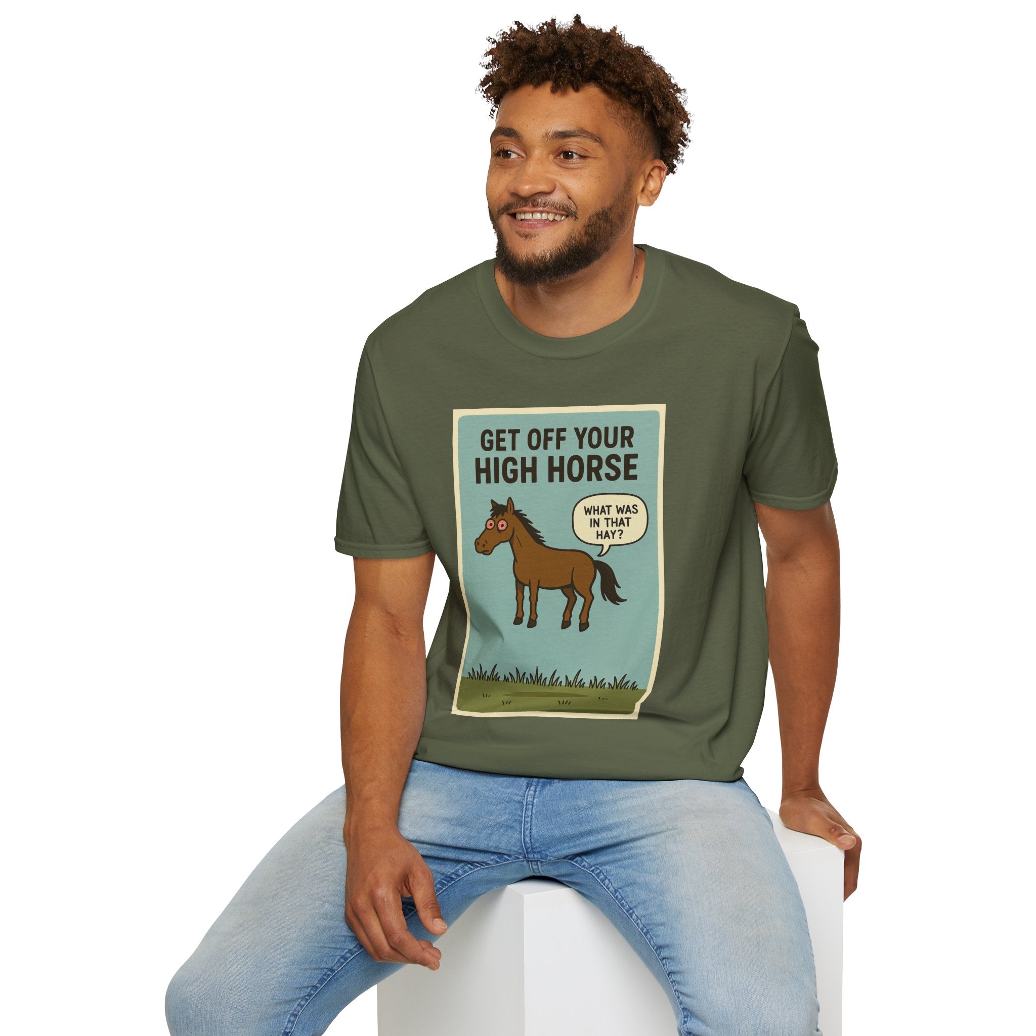Get Off Your High Horse Unisex Softstyle T-Shirt